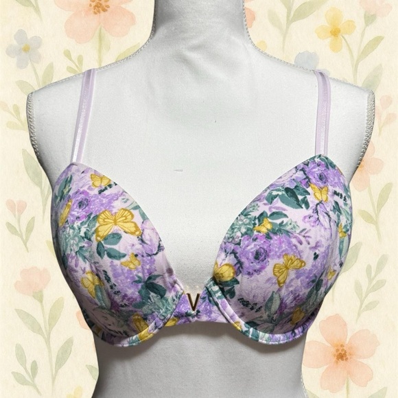 Victoria's Secret Lavender Floral Bra - Picture 2 of 8